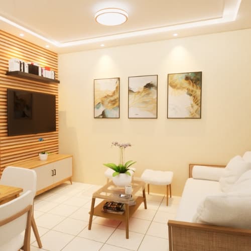 Calm property interior representing attached lead context